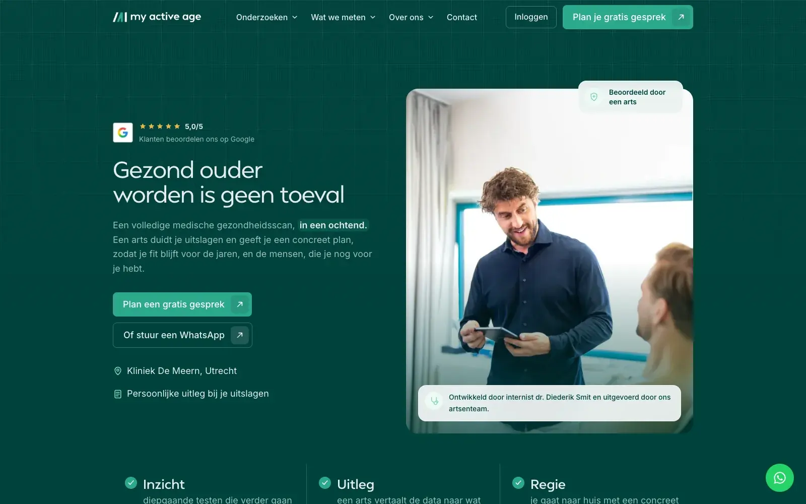 The My Active Age homepage with the headline about growing older healthily.