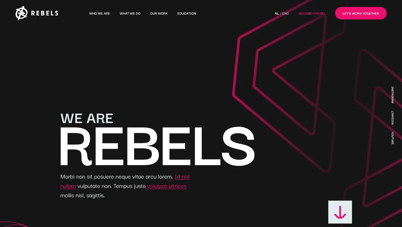 The Rebels website shown on desktop and mobile.